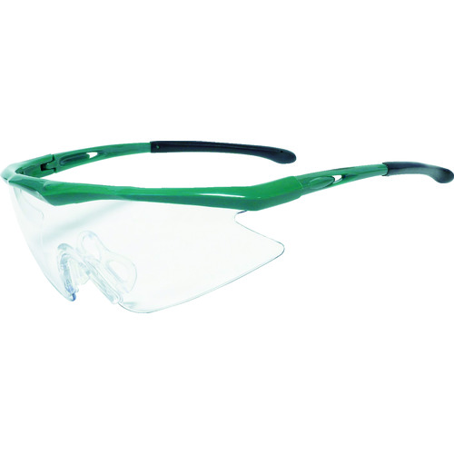 【TRUSCO】ＴＲＵＳＣＯ　一眼型安全メガネ　フレームグリーン　レンズクリア